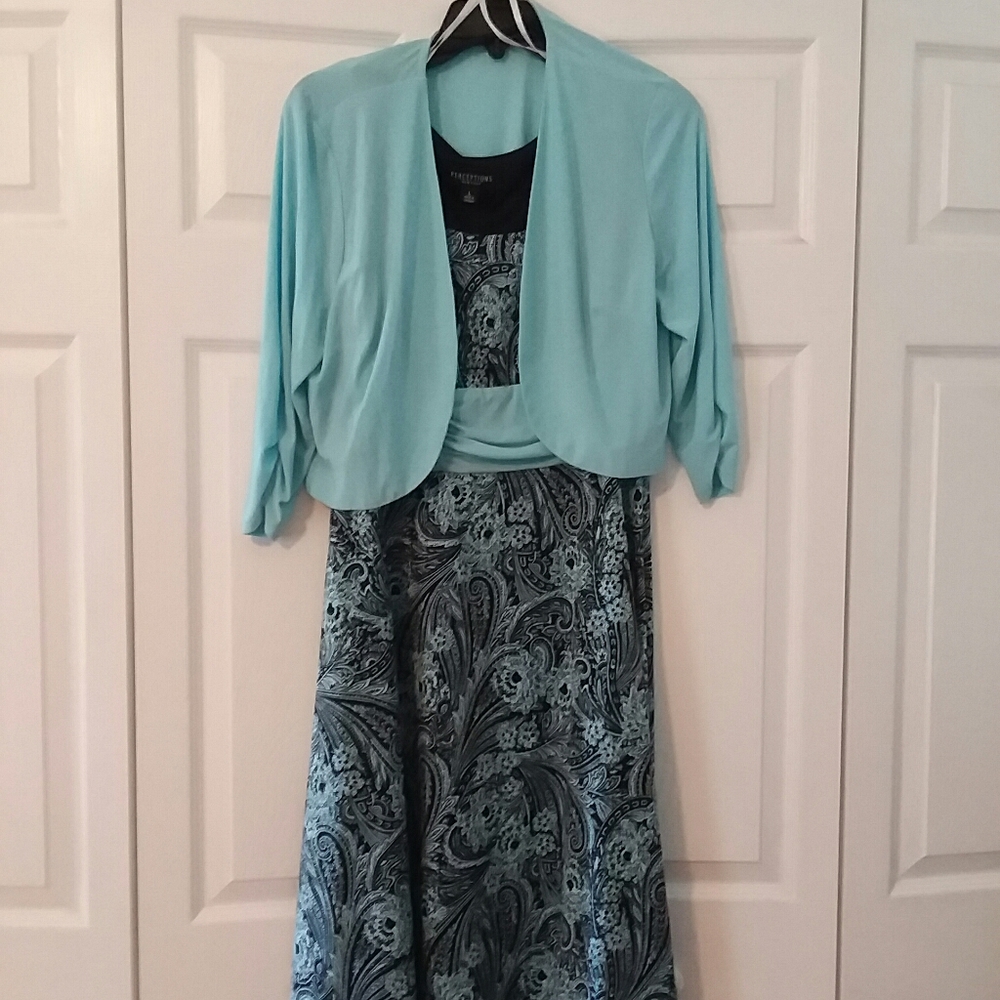 Blue Pattern Dress.